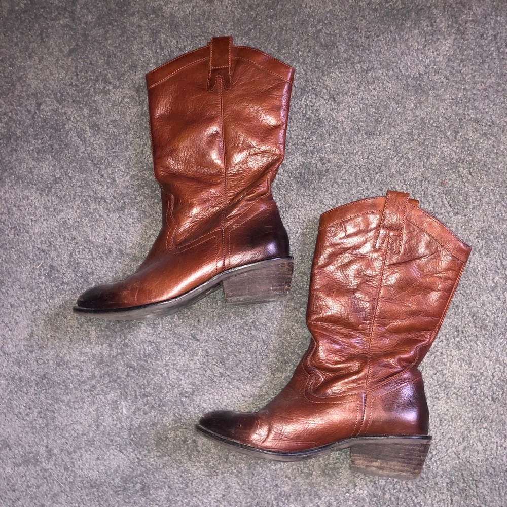 Leather boots